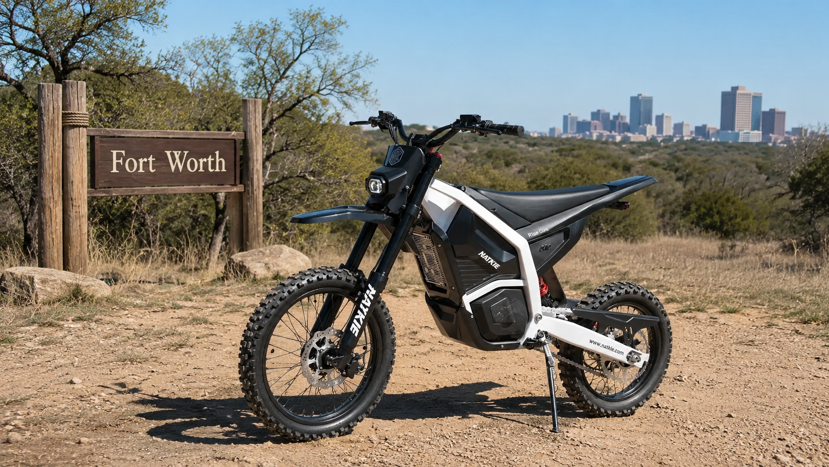 electric dirt bikes near Dallas Fort Worth parked for a North Texas OHV park ride
