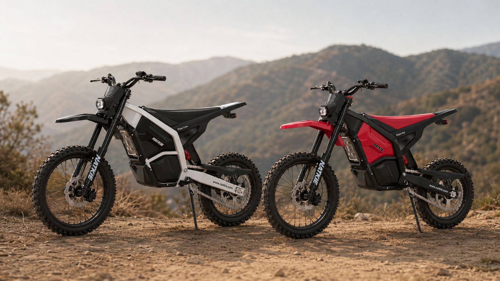 first electric dirt bike rider on off-road trail