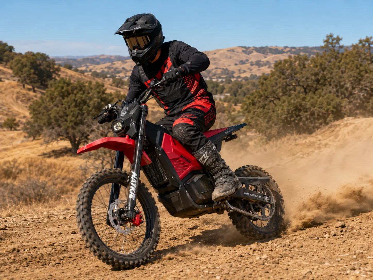 NATKIE RISE Core electric dirt bike riding at Prairie City SVRA near Sacramento California