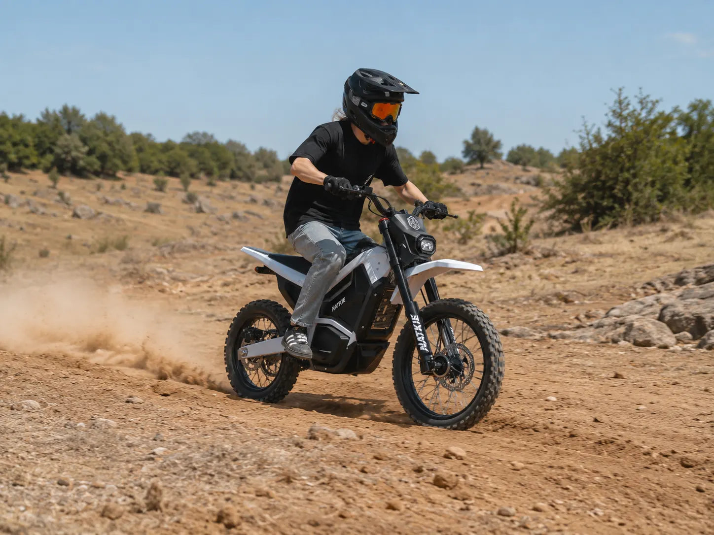 NATKIE electric dirt bike rider at Northwest OHV Park near Dallas–Fort Worth, Texas