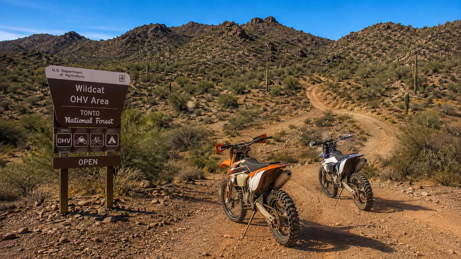 NATKIE electric dirt bikes at Wildcat OHV Area near Cave Creek Arizona